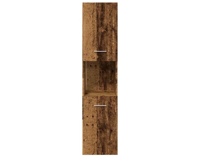 Sonata Dulap suspendat de baie, lemn vechi 30x30x130 cm lemn prelucrat