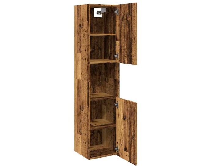 Sonata Dulap suspendat de baie, lemn vechi 30x30x130 cm lemn prelucrat