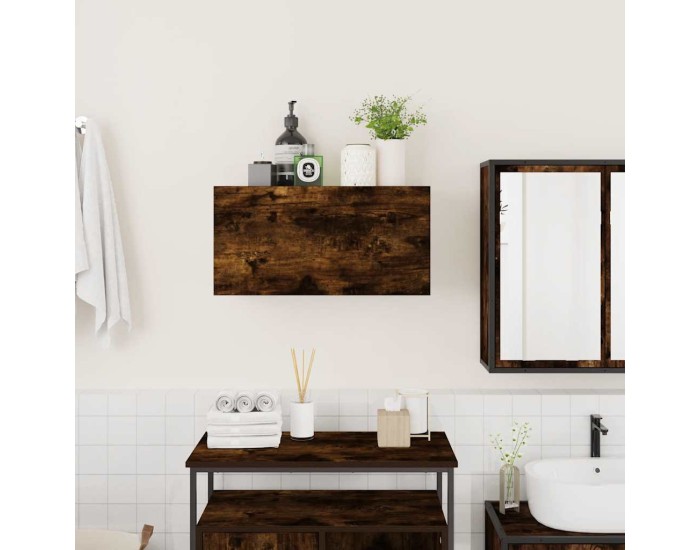 Sonata Dulap perete baie, stejar fumuriu, 60x25x30 cm, lemn prelucrat