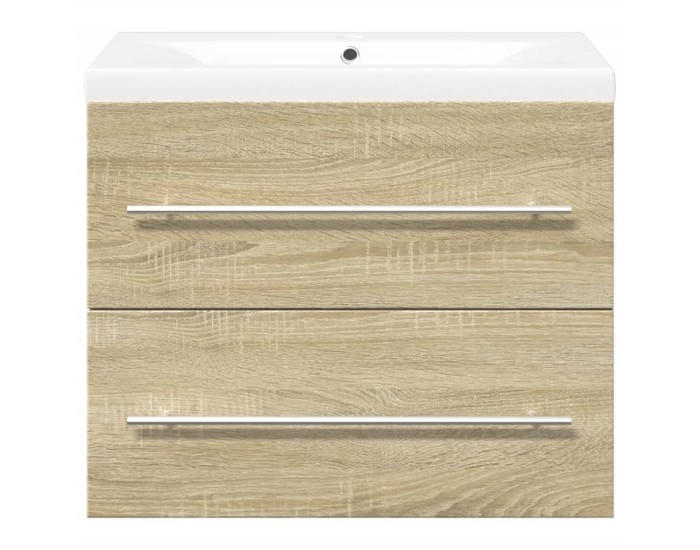Sonata Set mobilier de baie, 2 piese, stejar sonoma, lemn prelucrat