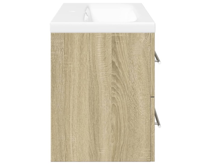 Sonata Set mobilier de baie, 2 piese, stejar sonoma, lemn prelucrat