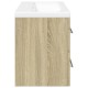 Sonata Set mobilier de baie, 2 piese, stejar sonoma, lemn prelucrat
