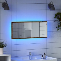 Sonata H LED огледало за баня от старо дърво 100x8,5x37 cm - Baie