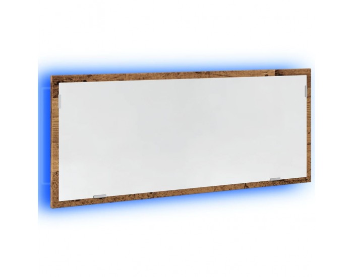 Sonata H LED огледало за баня от старо дърво 100x8,5x37 cm