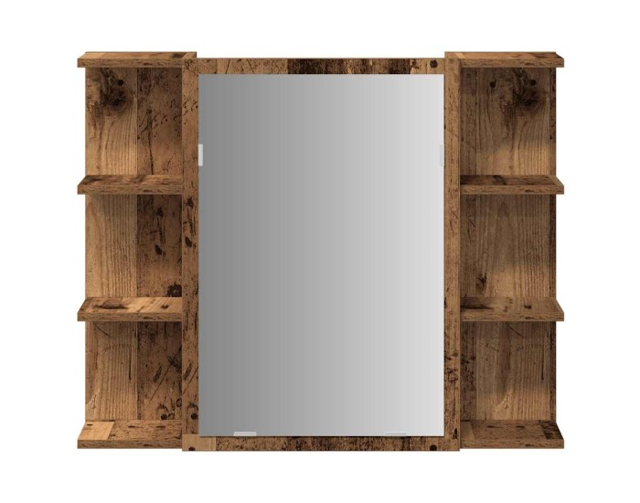 Sonata Dulap cu oglindă de baie lemn vechi 80x20,5x64 cm lemn de lemn