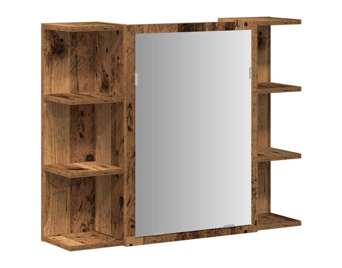 Sonata Dulap cu oglindă de baie lemn vechi 80x20,5x64 cm lemn de lemn