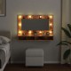 Sonata H Огледален шкаф с LED Старо дърво 90x31,5x62 cm