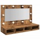 Sonata H Огледален шкаф с LED Старо дърво 90x31,5x62 cm