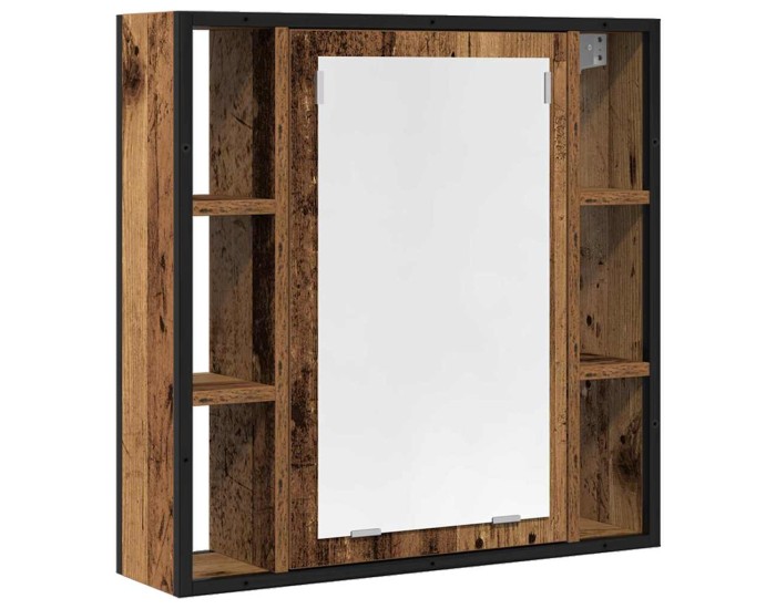 Sonata Dulap cu oglindă de baie lemn vechi 60x16x60 cm lemn de lemn