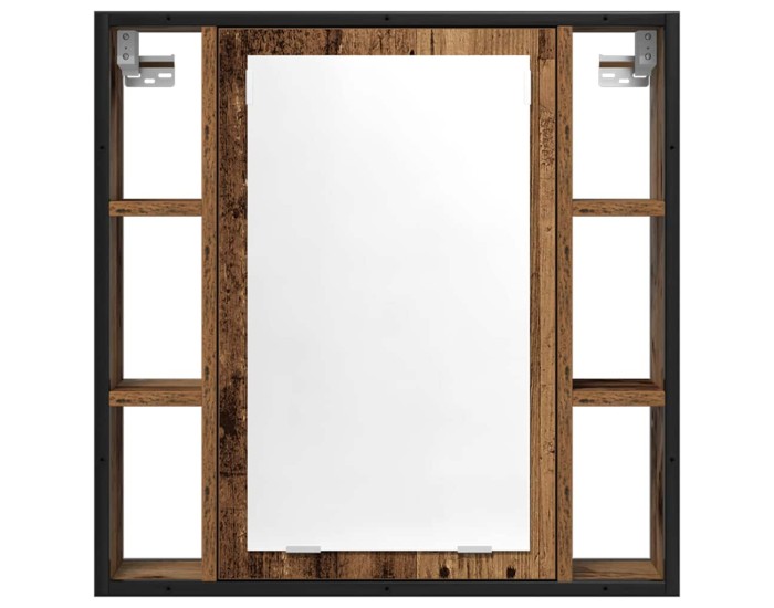 Sonata Dulap cu oglindă de baie lemn vechi 60x16x60 cm lemn de lemn