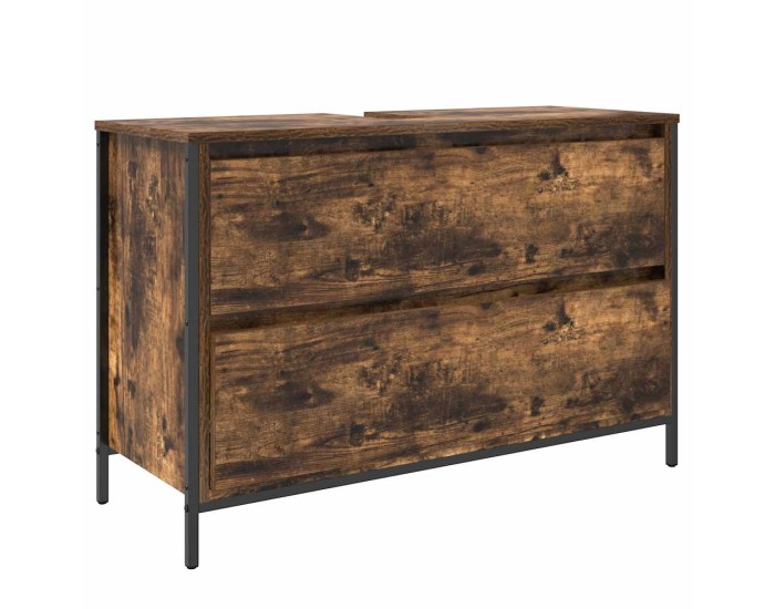 Sonata Dulap pentru baie cu sertare stejar afumat 90x34,5x60 cm