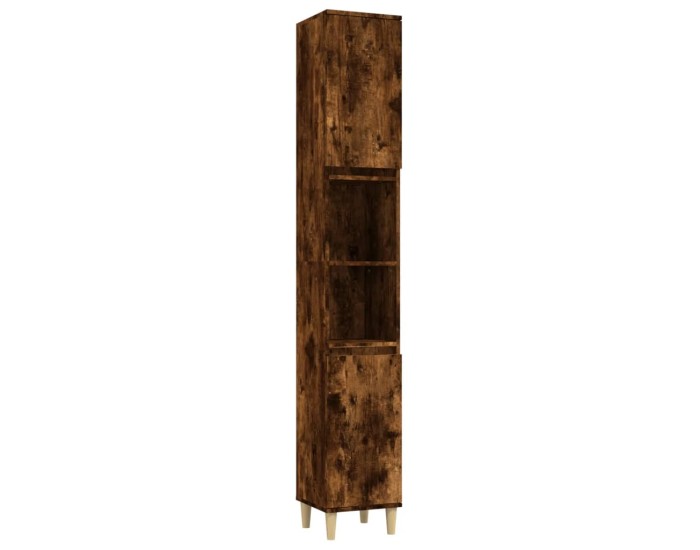Sonata Dulap de baie, stejar afumat, 30x30x190 cm, lemn prelucrat