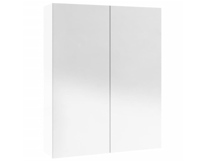 Sonata Dulap de baie cu oglindă, alb strălucitor, 60x15x75 cm, MDF