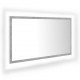 Sonata H LED огледало за баня, бетонно сиво, 80x8,5x37 см, акрил