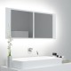 Sonata Dulap de baie cu oglindă și LED, alb, 100x12x45 cm, acril