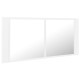 Sonata Dulap de baie cu oglindă și LED, alb, 100x12x45 cm, acril