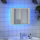Sonata H Шкаф с LED огледало за баня, бял, 60x12x45 см, акрил