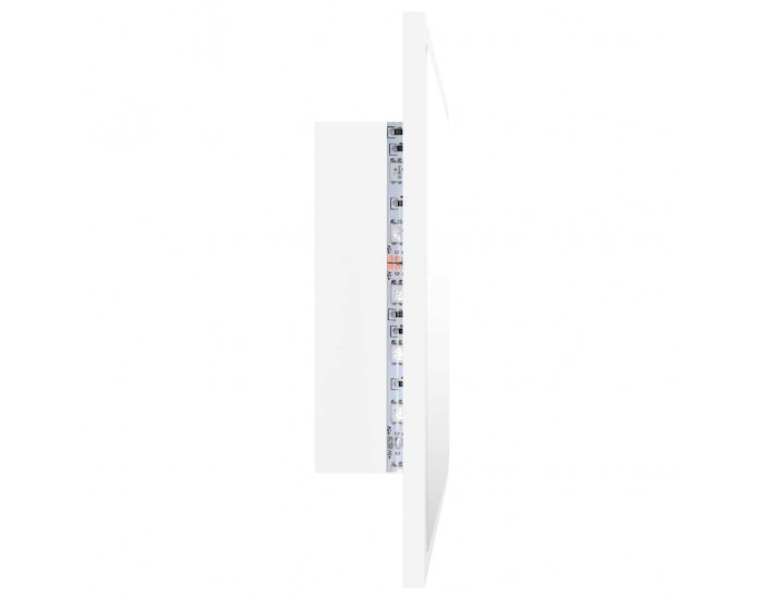 Sonata H LED огледало за баня, бяло, 60x8,5x37 см, акрил