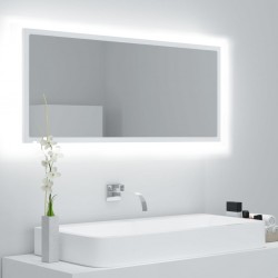 Sonata H LED огледало за баня, бяло, 100x8,5x37 см, акрил - Baie