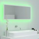 Sonata H LED огледало за баня, бяло, 100x8,5x37 см, акрил