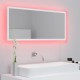 Sonata H LED огледало за баня, бяло, 100x8,5x37 см, акрил
