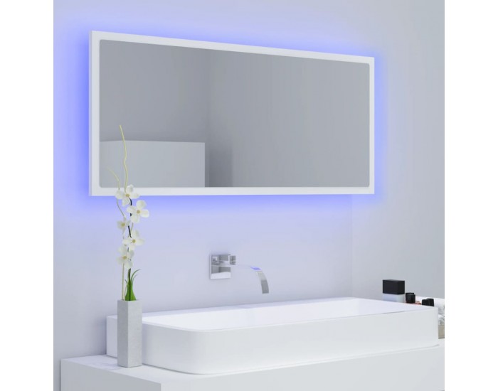 Sonata H LED огледало за баня, бяло, 100x8,5x37 см, акрил