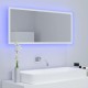 Sonata H LED огледало за баня, бяло, 100x8,5x37 см, акрил