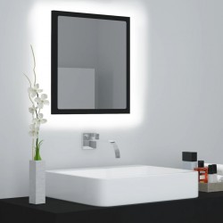Sonata H LED огледало за баня, черно, 40x8,5x37 см, акрил - Baie