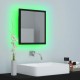 Sonata H LED огледало за баня, черно, 40x8,5x37 см, акрил