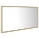 Sonata H LED огледало за баня, дъб сонома, 90x8,5x37 см, акрил