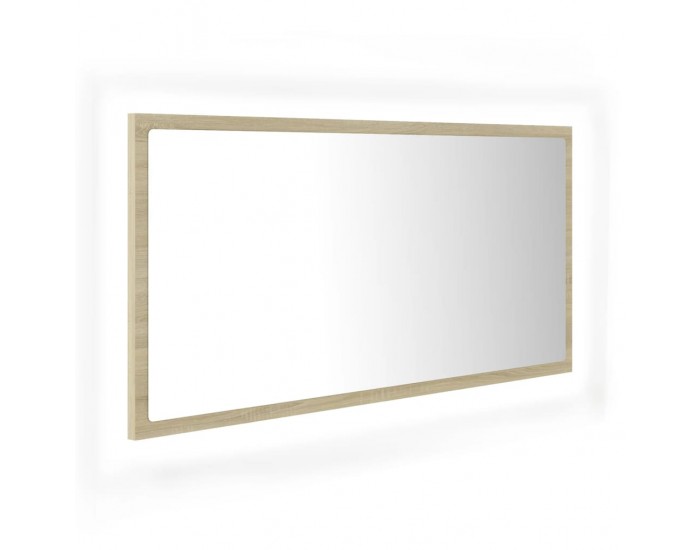 Sonata H LED огледало за баня, дъб сонома, 90x8,5x37 см, акрил