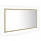 Sonata H LED огледало за баня, дъб сонома, 90x8,5x37 см, акрил