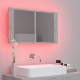 Sonata H LED шкаф с огледало за баня, бетонно сив, 80x12x45 см, акрил