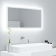 Sonata H LED огледало за баня, бял гланц, 90x8,5x37 см, акрил