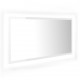 Sonata H LED огледало за баня, бял гланц, 90x8,5x37 см, акрил