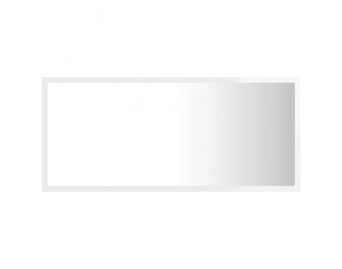 Sonata H LED огледало за баня, бял гланц, 90x8,5x37 см, акрил