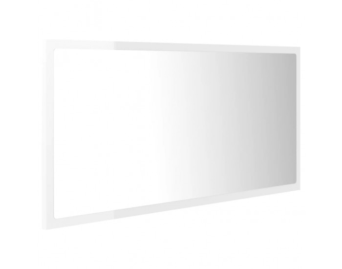 Sonata H LED огледало за баня, бял гланц, 90x8,5x37 см, акрил
