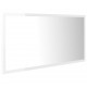 Sonata H LED огледало за баня, бял гланц, 90x8,5x37 см, акрил