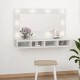 Sonata Dulap cu oglindă și LED, alb, 90x31,5x62 cm