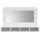 Sonata H Огледален шкаф с LED, бял, 90x31,5x62 см