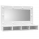 Sonata H Огледален шкаф с LED, бял, 90x31,5x62 см
