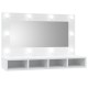 Sonata Dulap cu oglindă și LED, alb, 90x31,5x62 cm