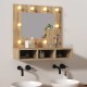 Sonata Dulap cu oglindă și LED, stejar sonoma, 60x31,5x62 cm