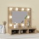 Sonata H Огледален шкаф с LED, дъб сонома, 60x31,5x62 см