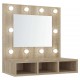 Sonata H Огледален шкаф с LED, дъб сонома, 60x31,5x62 см