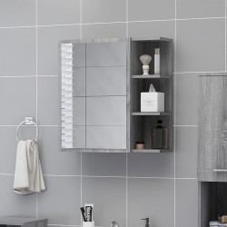 Sonata H Огледален шкаф баня сив сонома 62,5x20,5x64 см инженерно дърво - Dulapuri de baie