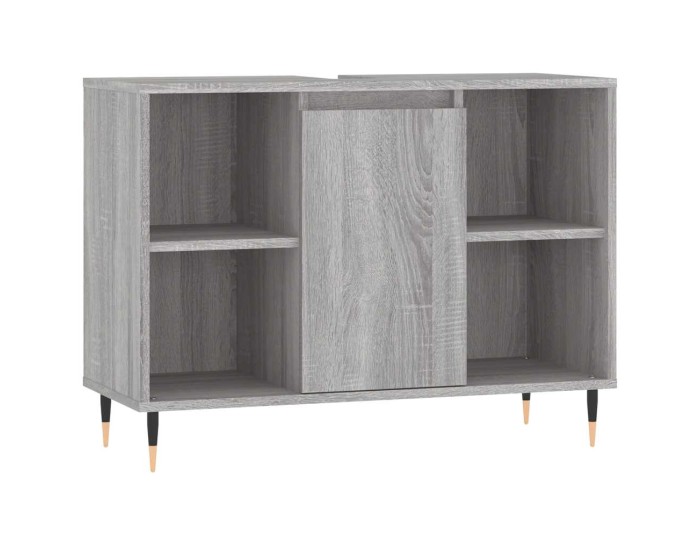 Sonata Dulap pentru baie, gri sonoma, 80x33x60 cm, lemn compozit