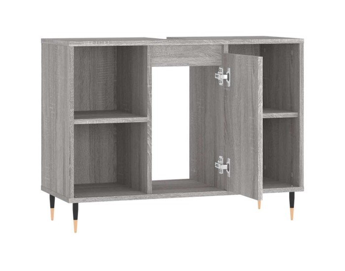 Sonata Dulap pentru baie, gri sonoma, 80x33x60 cm, lemn compozit