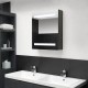 Sonata Dulap de baie cu oglindă și LED, antracit, 50x14x60 cm