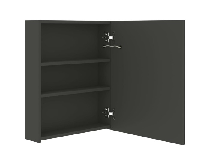 Sonata Dulap de baie cu oglindă și LED, antracit, 50x14x60 cm